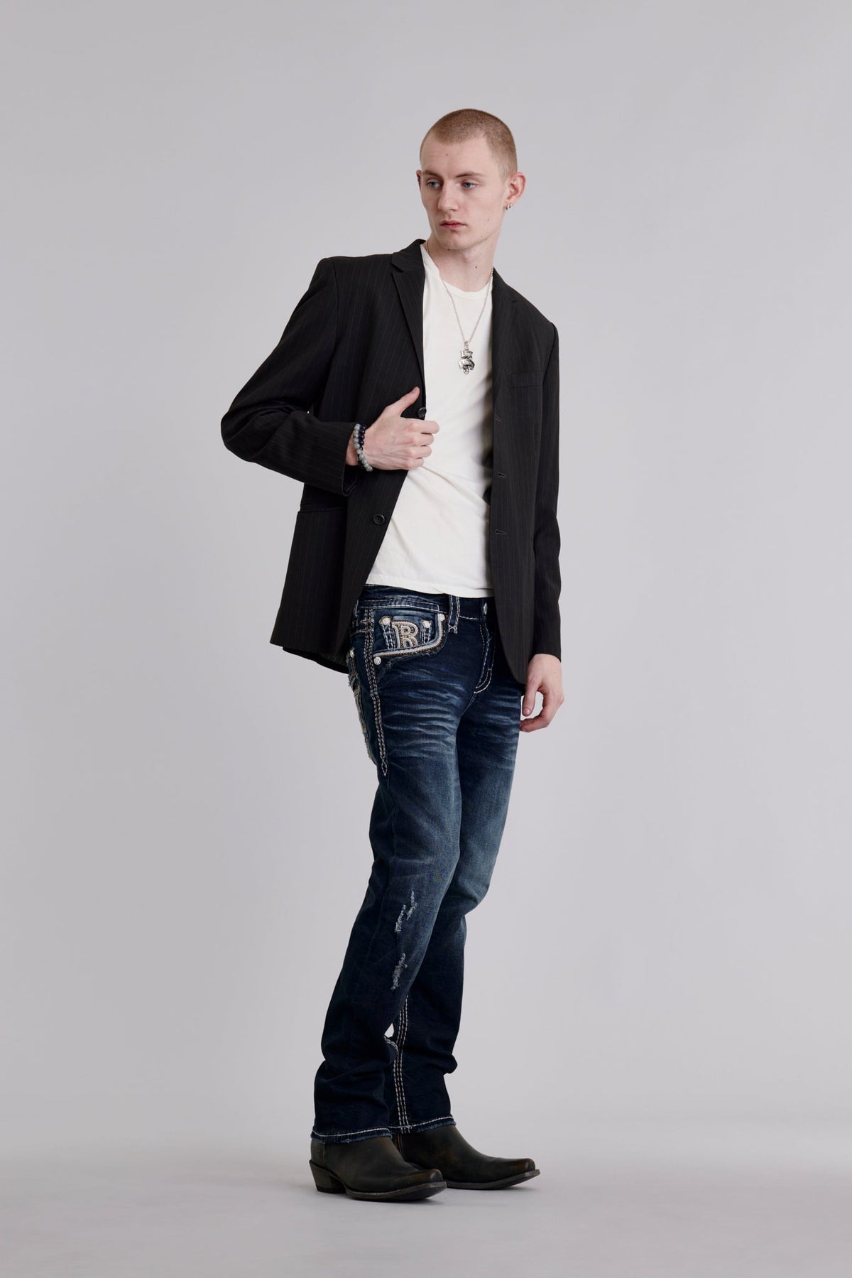 Rock Revival Edgar Straight Jeans – Dark Wash