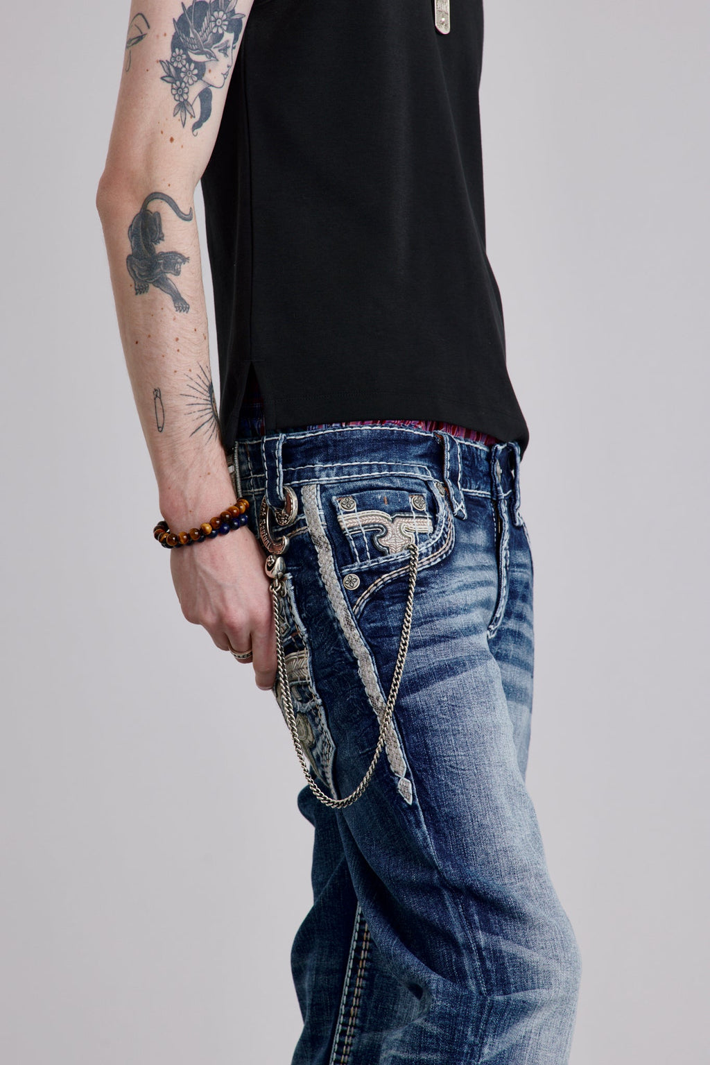 Rock Revival Finnley Bootcut Jeans – Medium Indigo
