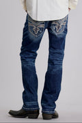 Rock Revival Jared Bootcut Jeans in Medium Wash – on model, image 1
