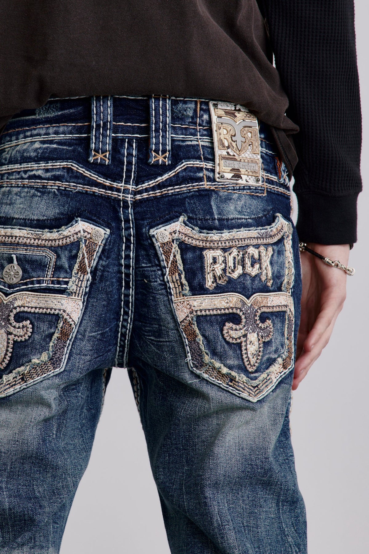 Rock Revival Kylan Straight Jeans – Dark Wash