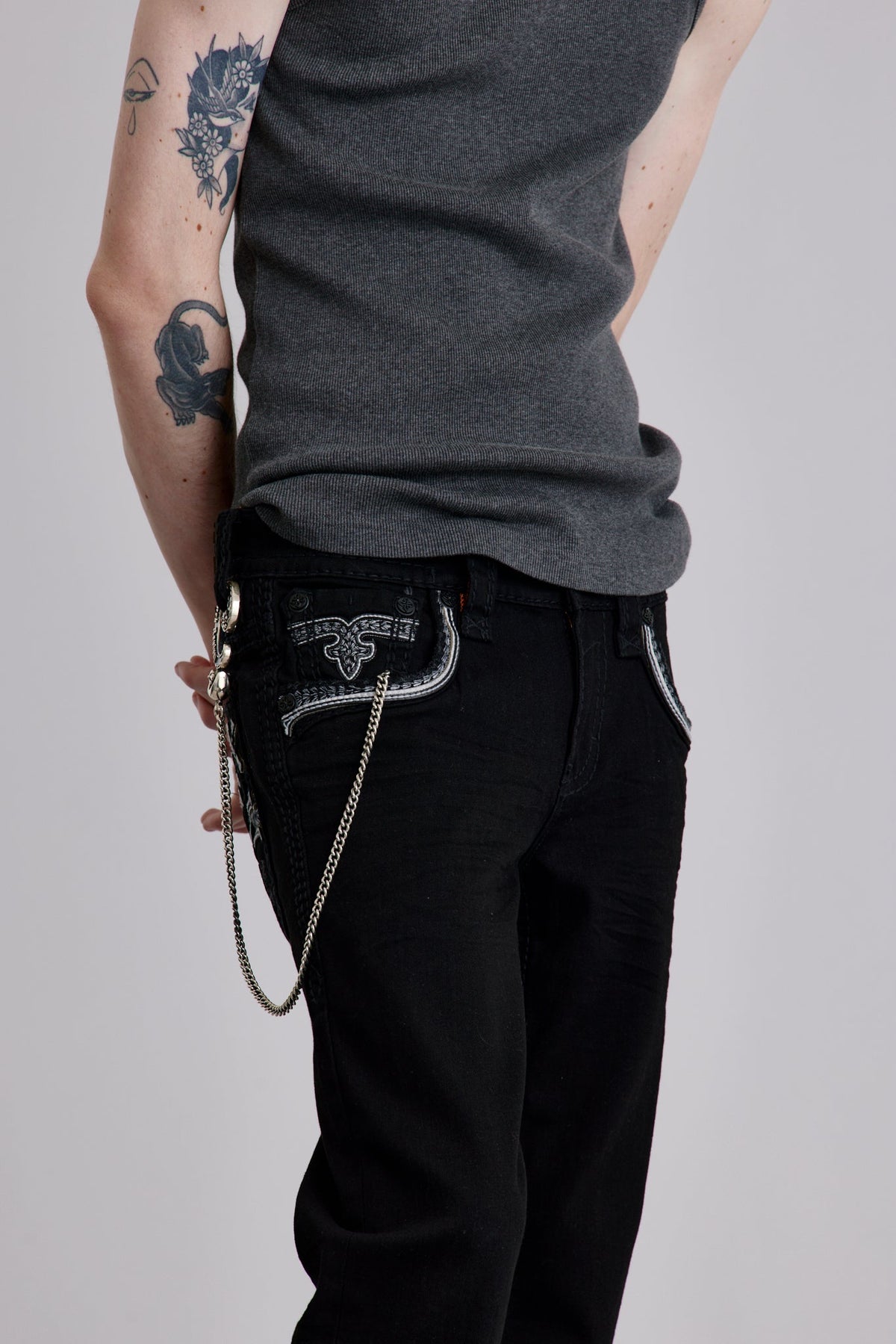 Rock Revival Malcolm Straight Jeans – Black