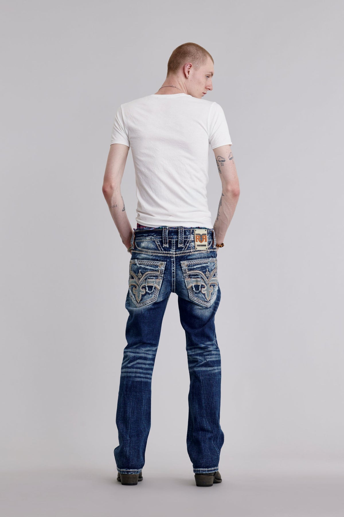 Rock Revival Zaid Bootcut Jeans – Dark Blue