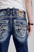 Rock Revival Zaid Bootcut Jeans – Dark Blue