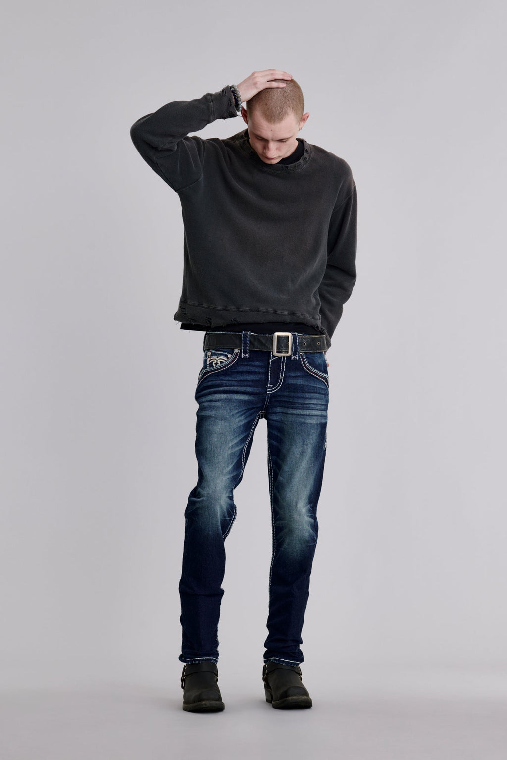 Rock Revival Zinfandel Straight Jeans – Dark Blue