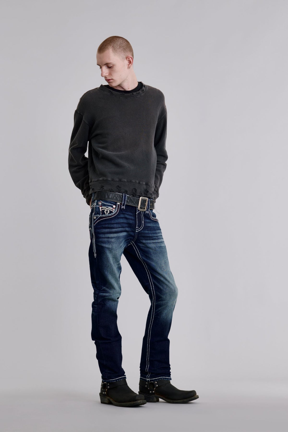 Rock Revival Zinfandel Straight Jeans – Dark Blue