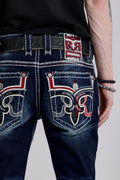 Rock Revival Zinfandel Straight Jeans – Dark Blue