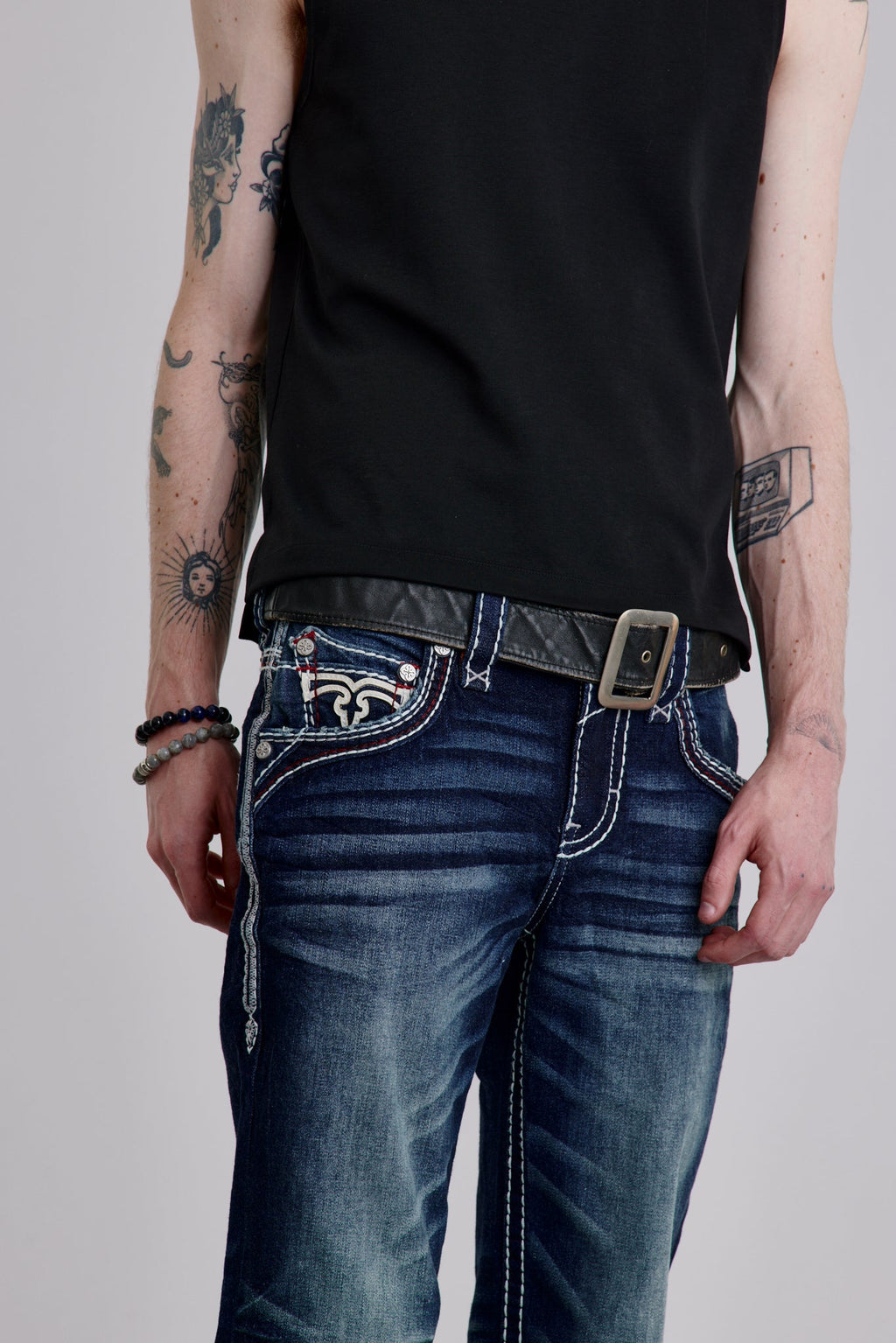 Rock Revival Zinfandel Straight Jeans – Dark Blue