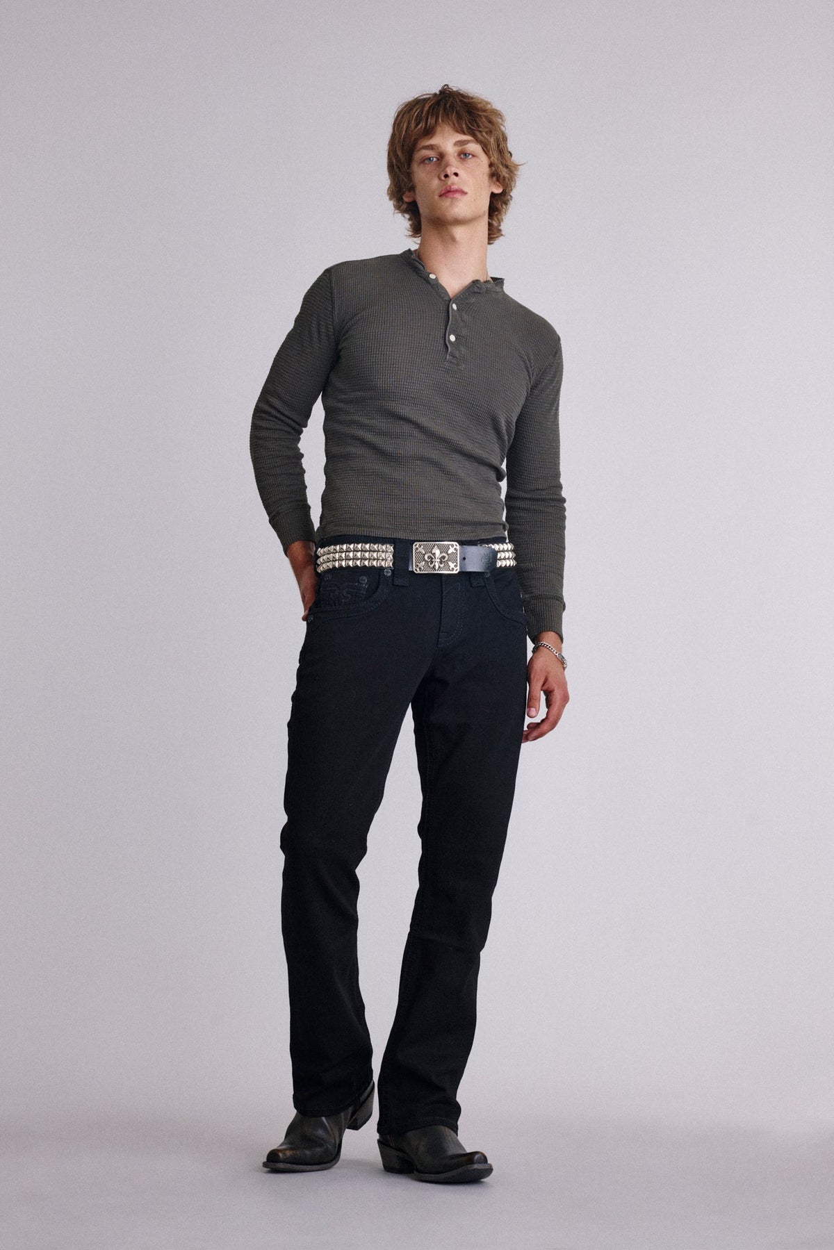 Rock Revival Arther Bootcut Jeans – Black/Black