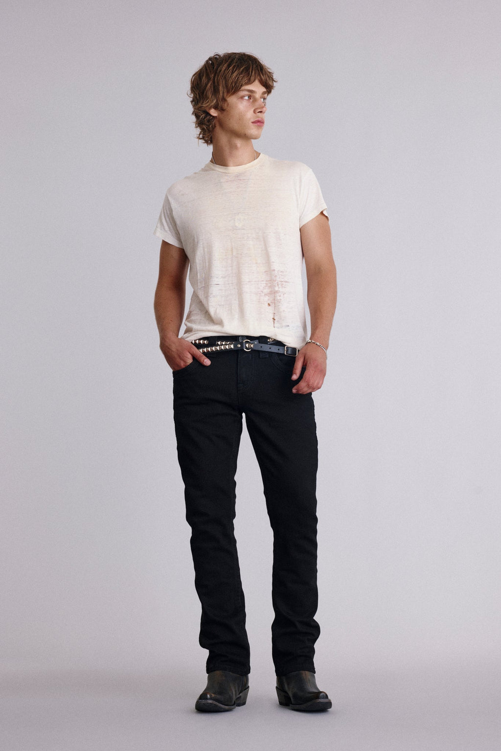 Rock Revival Arther Straight Jeans – Black on Black, front view