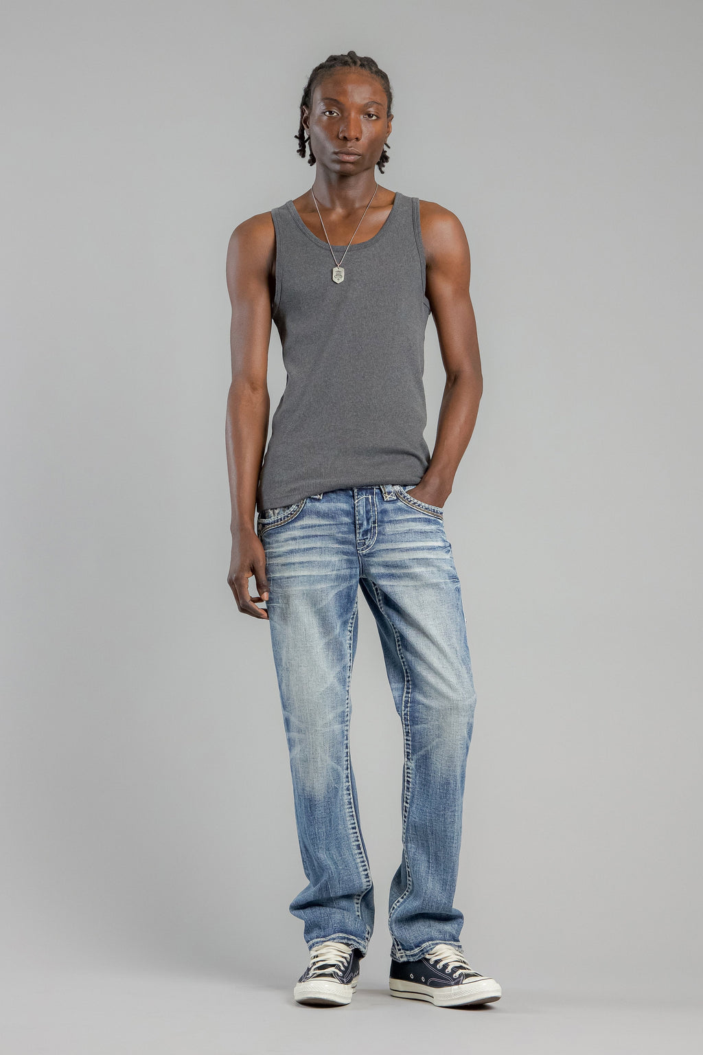 Rock Revival Andrew Bootcut Jeans in Medium Blue – image 5 of 5
