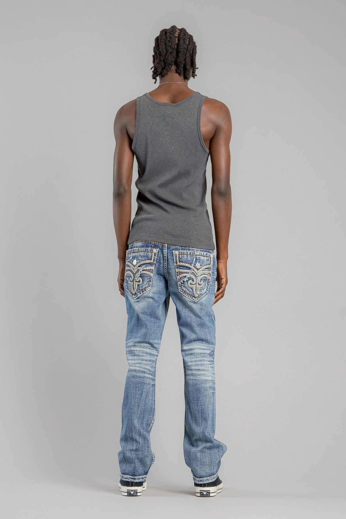 Rock Revival Andrew Bootcut Jeans in Medium Blue – image 4 of 5