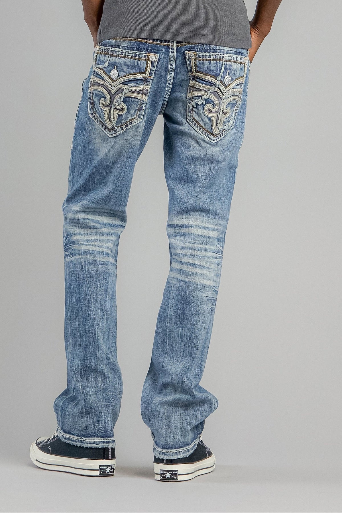 Rock Revival Andrew Bootcut Jeans in Medium Blue – image 1 of 5