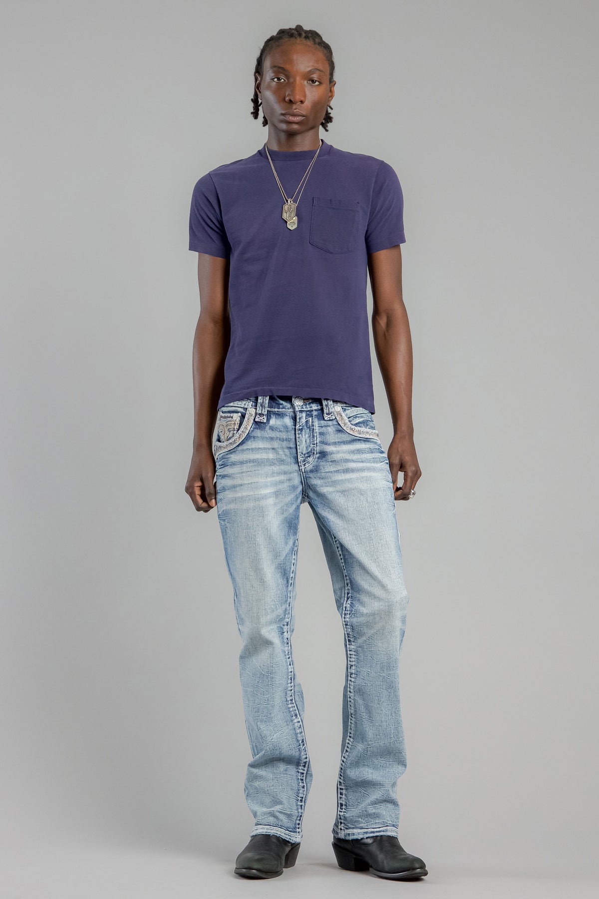 Rock Revival Baxter Bootcut Jeans in Light Blue – image 5 of 5