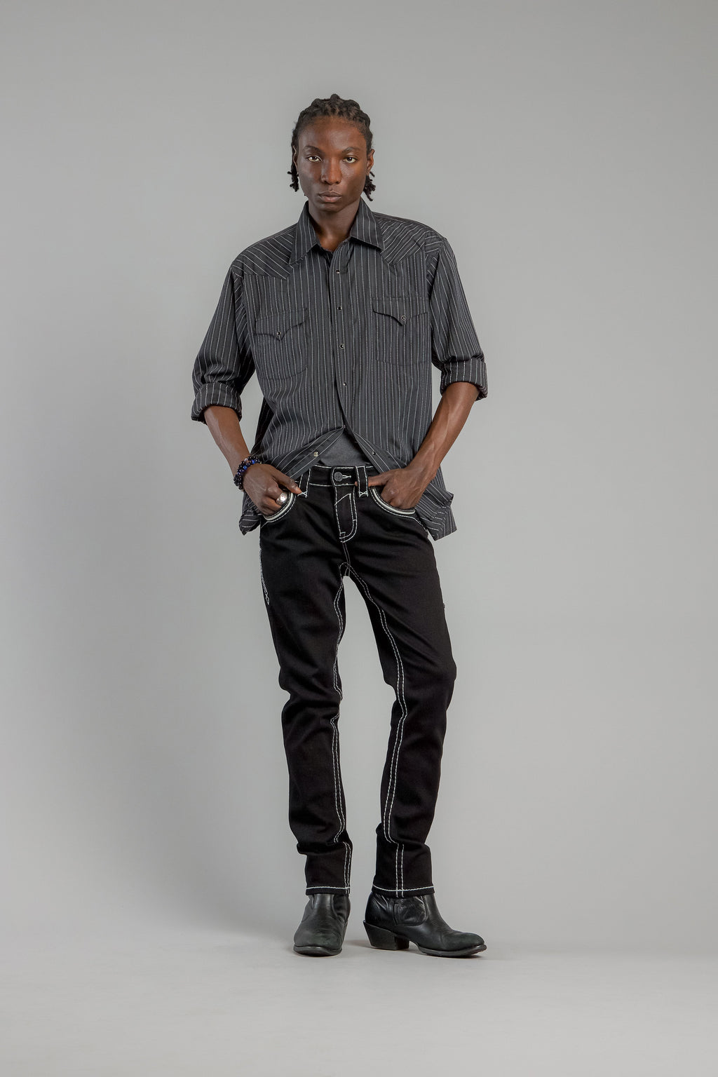 Rock Revival Eggplant Alt Straight Jeans – Black
