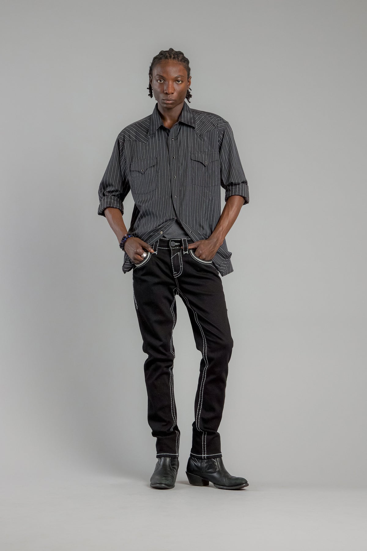 Rock Revival Eggplant Alt Straight Jeans – Black