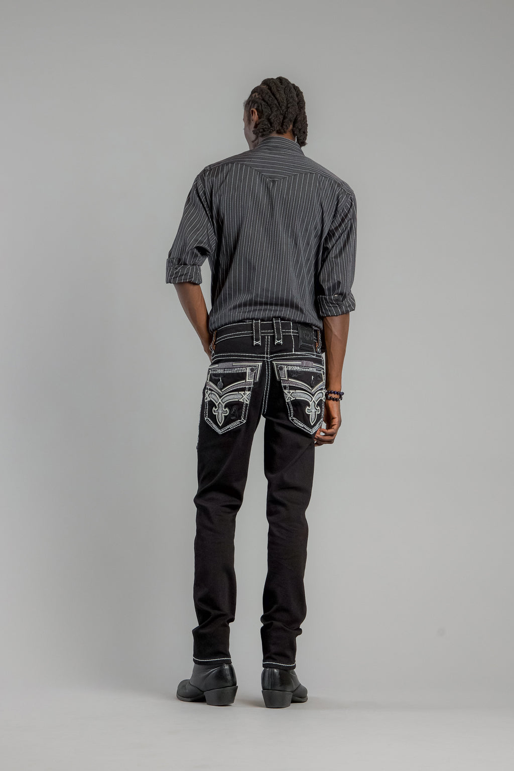 Rock Revival Eggplant Alt Straight Jeans – Black