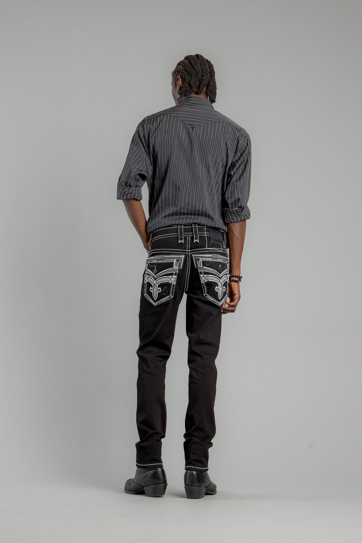 Rock Revival Eggplant Alt Straight Jeans – Black