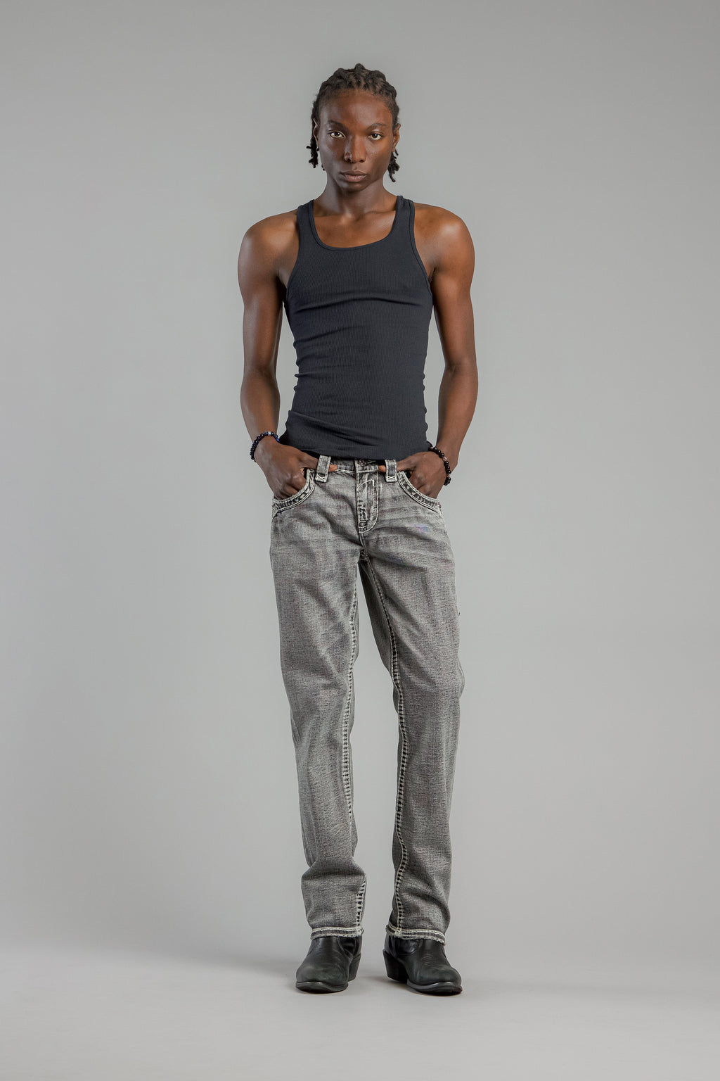 Rock Revival Haiden Straight Jeans – Gray