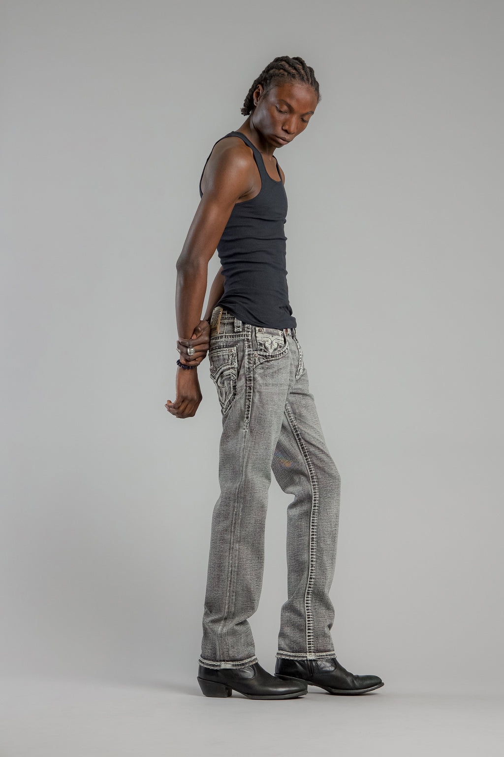 Rock Revival Haiden Straight Jeans – Gray