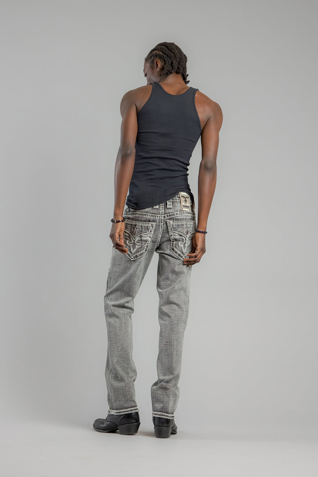 Rock Revival Haiden Straight Jeans – Gray