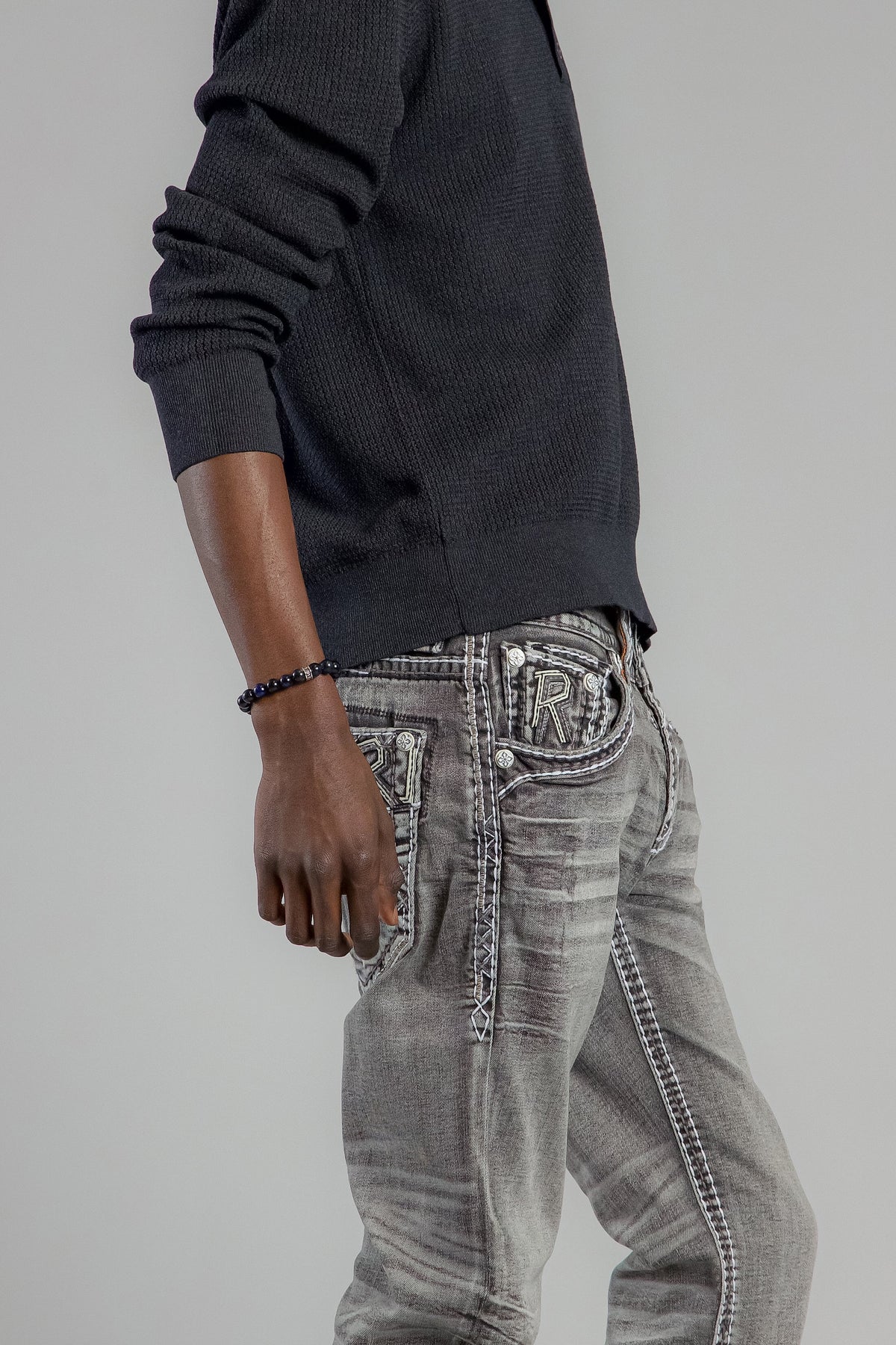 Rock Revival Jailin Straight Jeans – Dark Gray