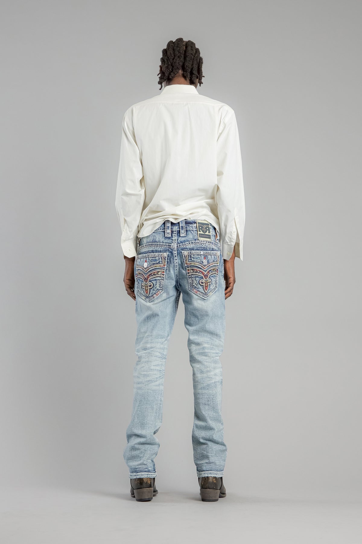Rock Revival Justice Straight Jeans in Light Blue