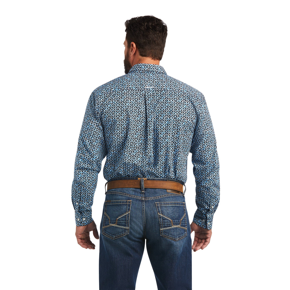 Ariat Miguel Classic Fit Shirt – Brilliant Blue, back