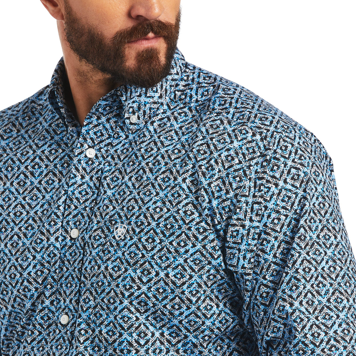 Ariat Miguel Classic Fit Shirt – Brilliant Blue, detail