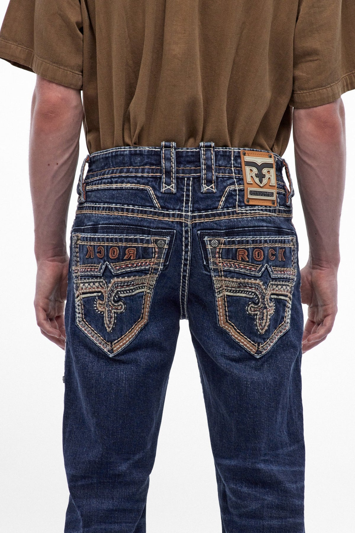 Rock Revival Santiago Bootcut Jeans – Dark Blue