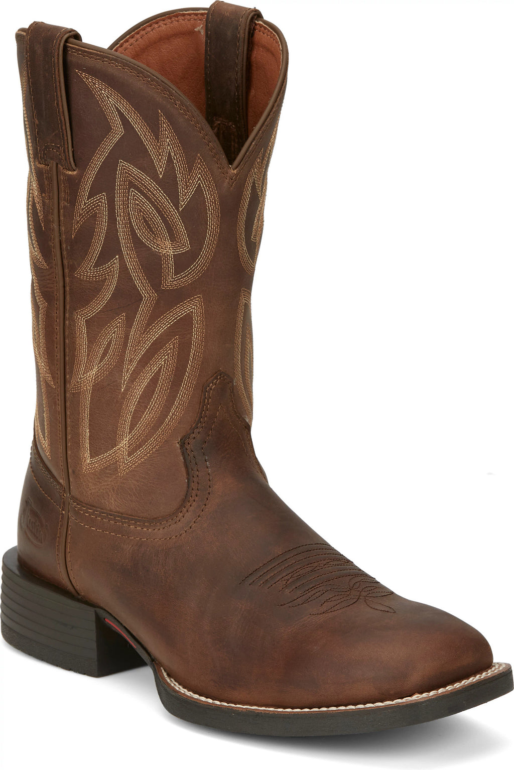 Justin Canter Dusky Brown western boot - angled side