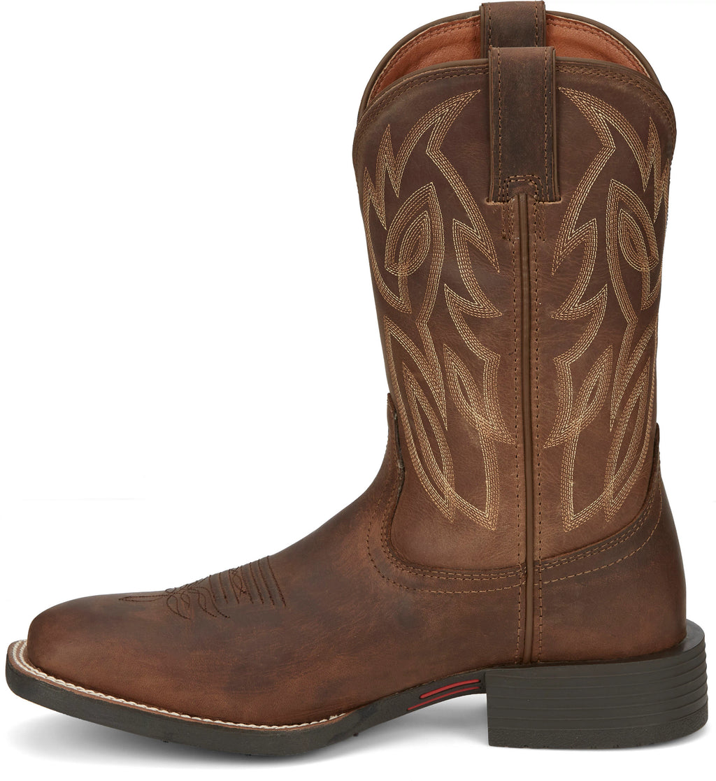 Justin Canter Dusky Brown western boot - reverse side