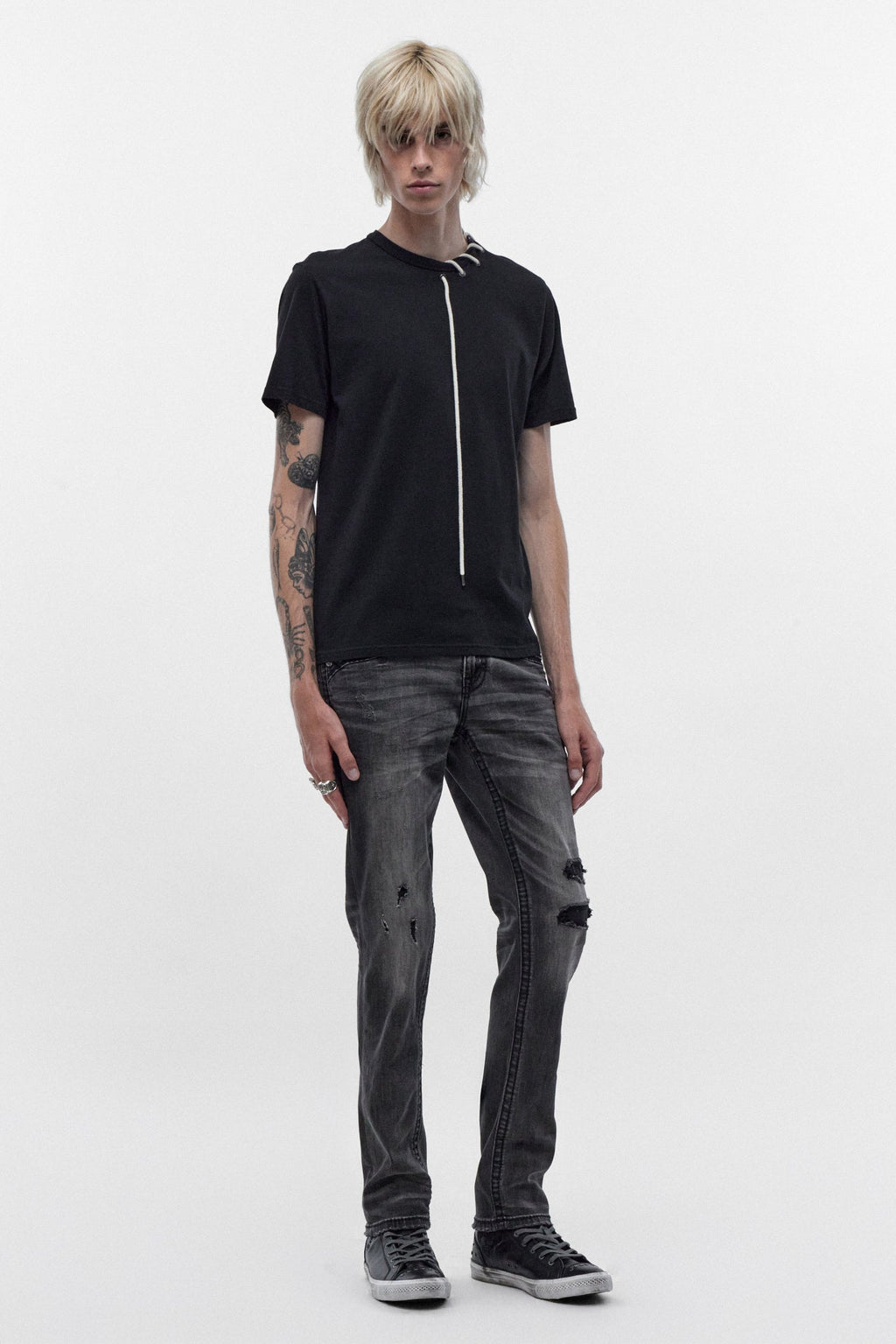 Rock Revival Ted Alt Straight Jeans – Grey Black