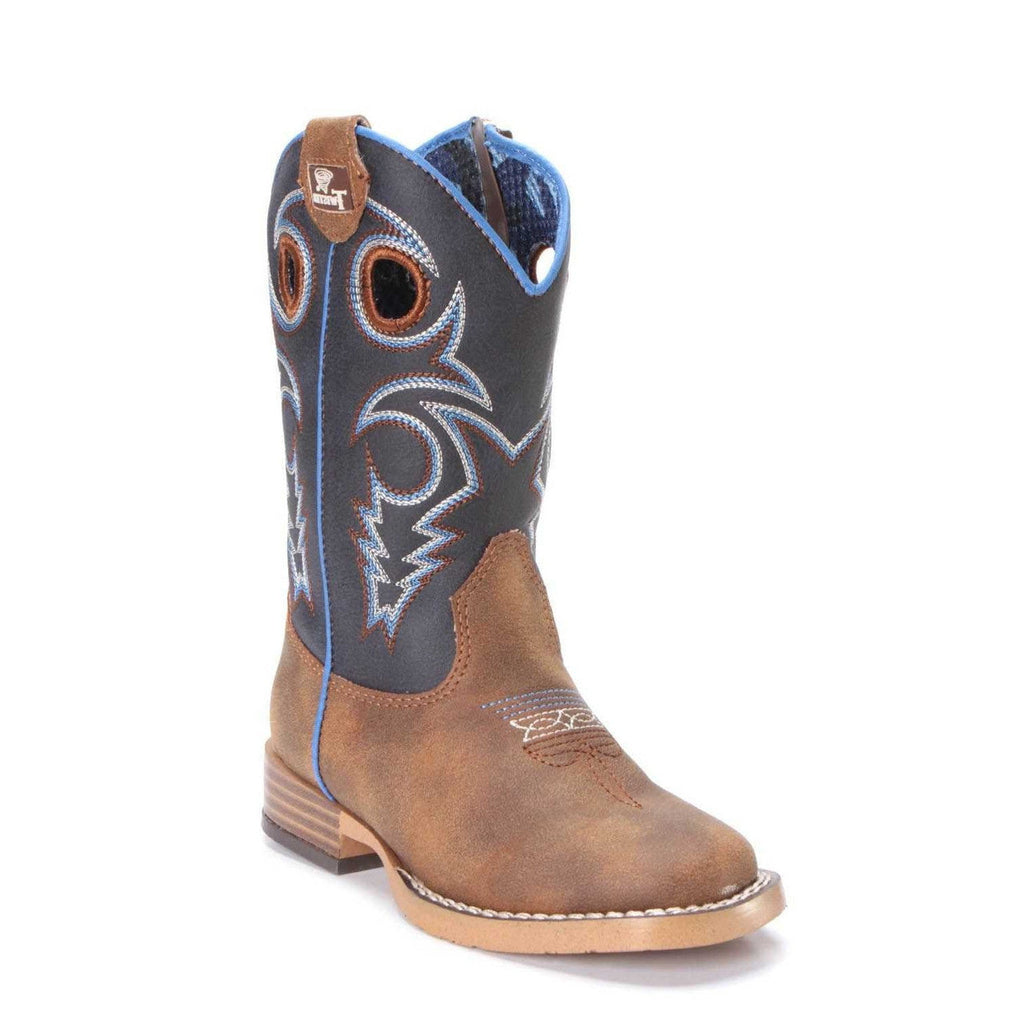 Twister Ben Kids Western Boot in Brown/Navy