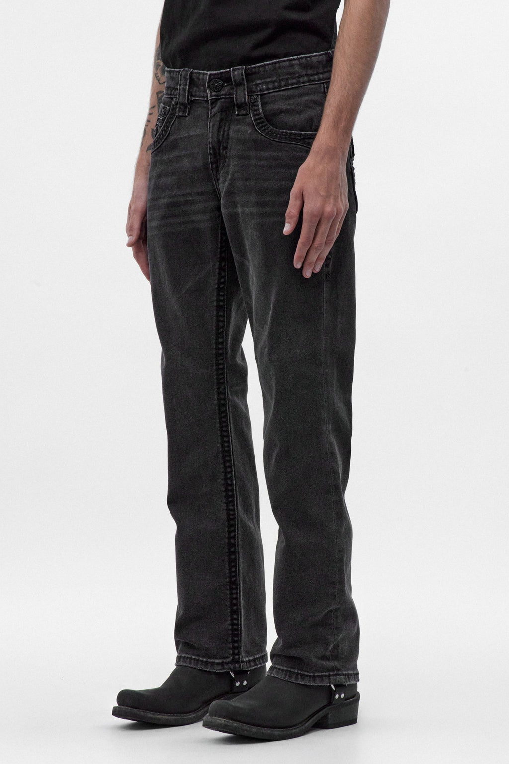 Rock Revival Wes Bootcut Jeans – Black