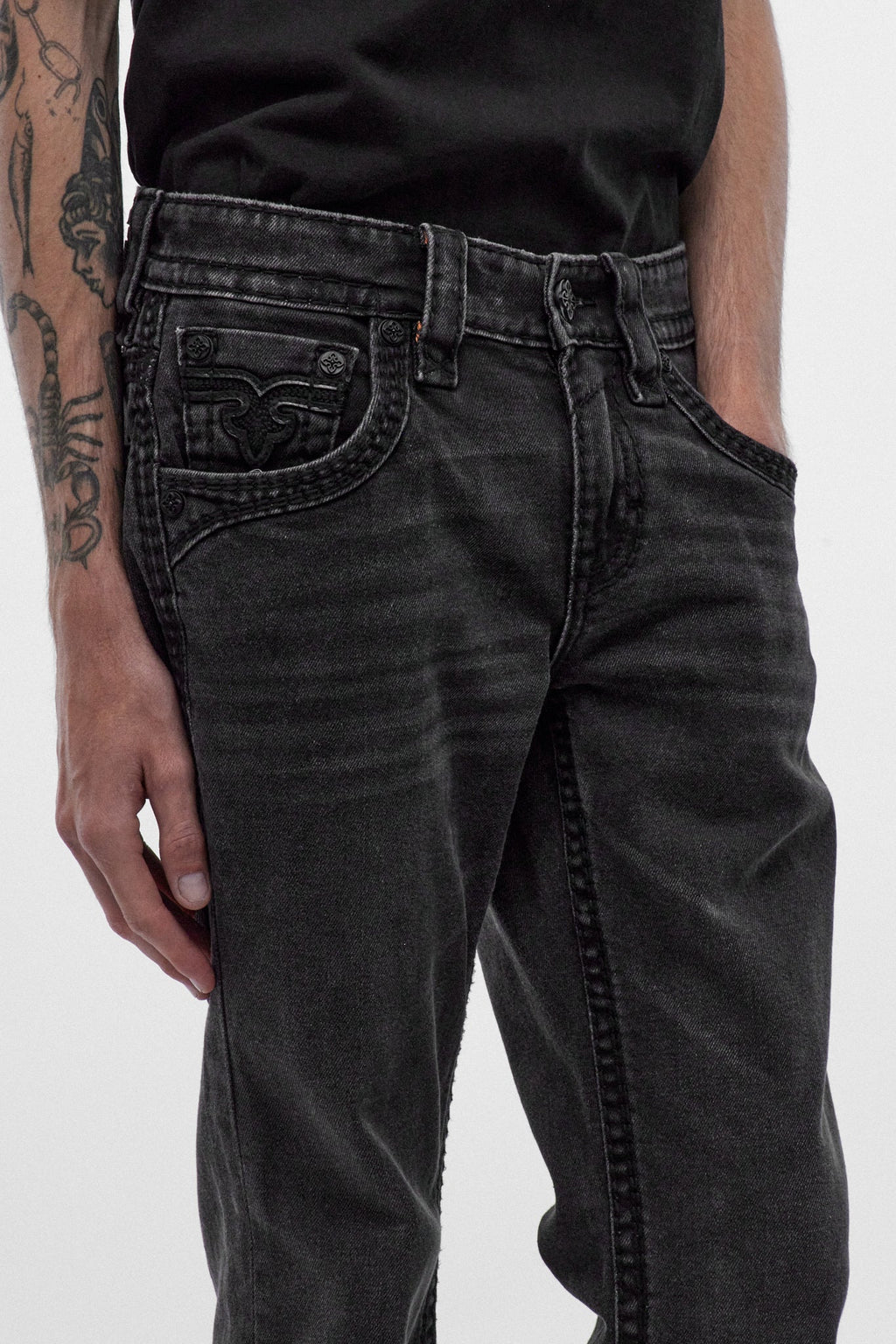 Rock Revival Wes Bootcut Jeans – Black