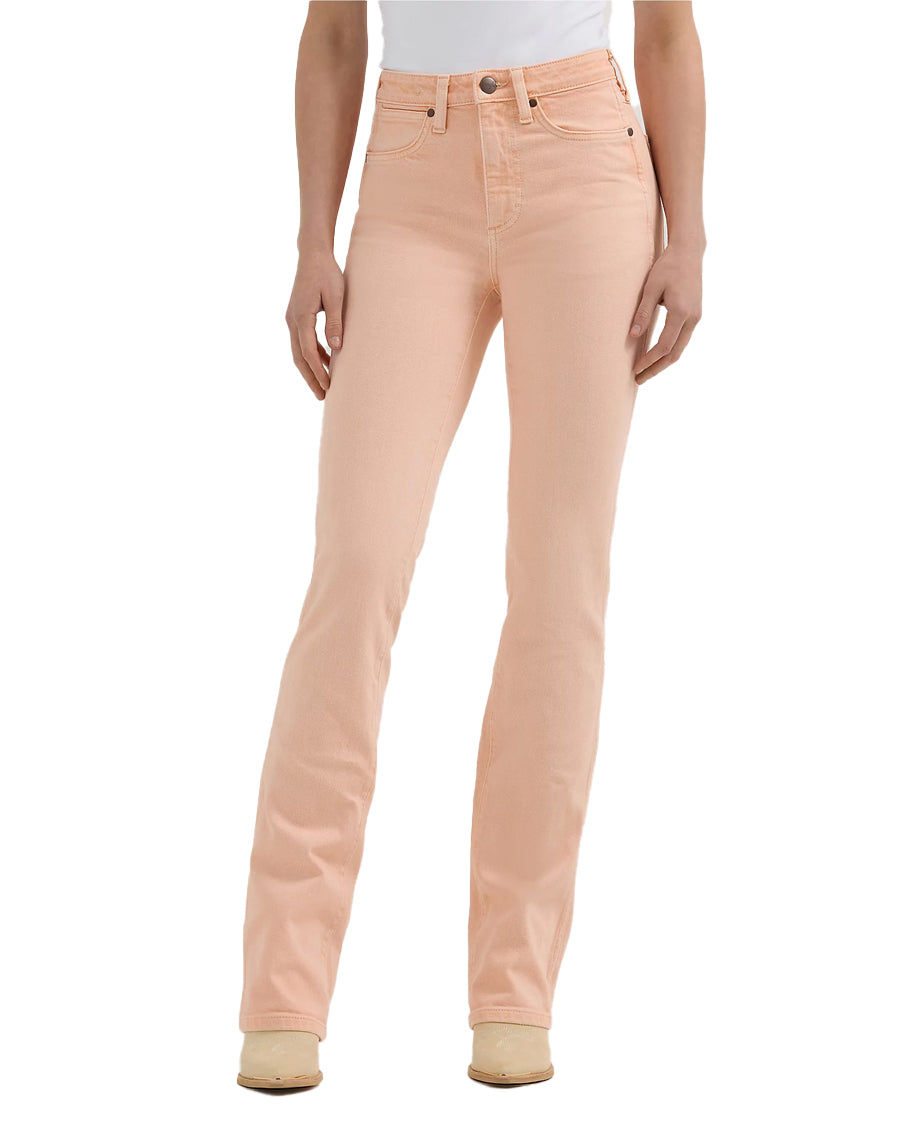 Wrangler Retro Bailey High Rise Boot Cut in Peach