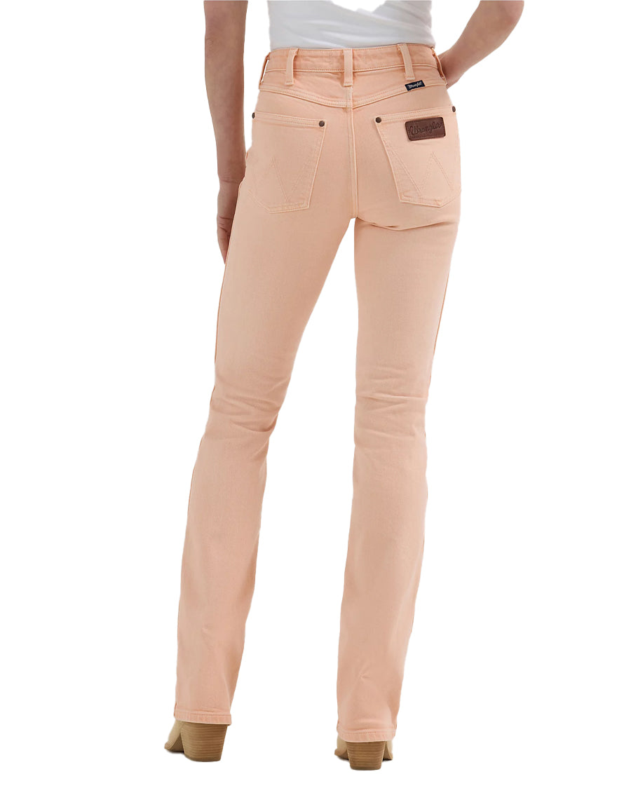 Wrangler Retro Bailey High Rise Boot Cut in Peach