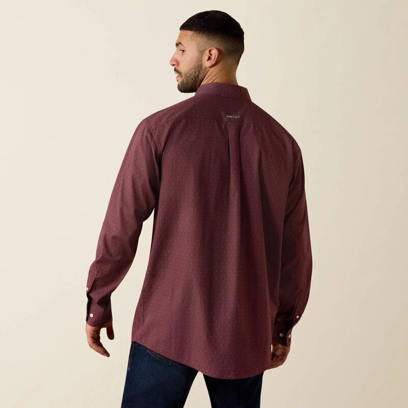 Ariat Men's Wrenly Classic Fit Shirt – Dark Red