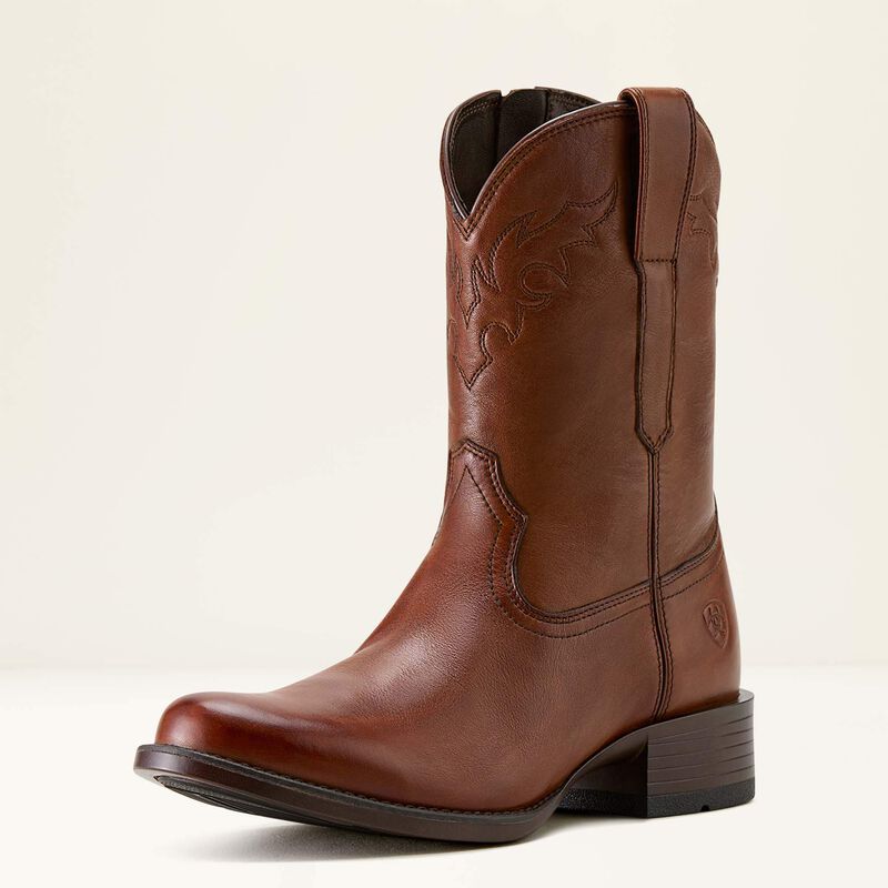 Ariat Sonoro Roper Toe Western Boot - Cinnamon Brown
