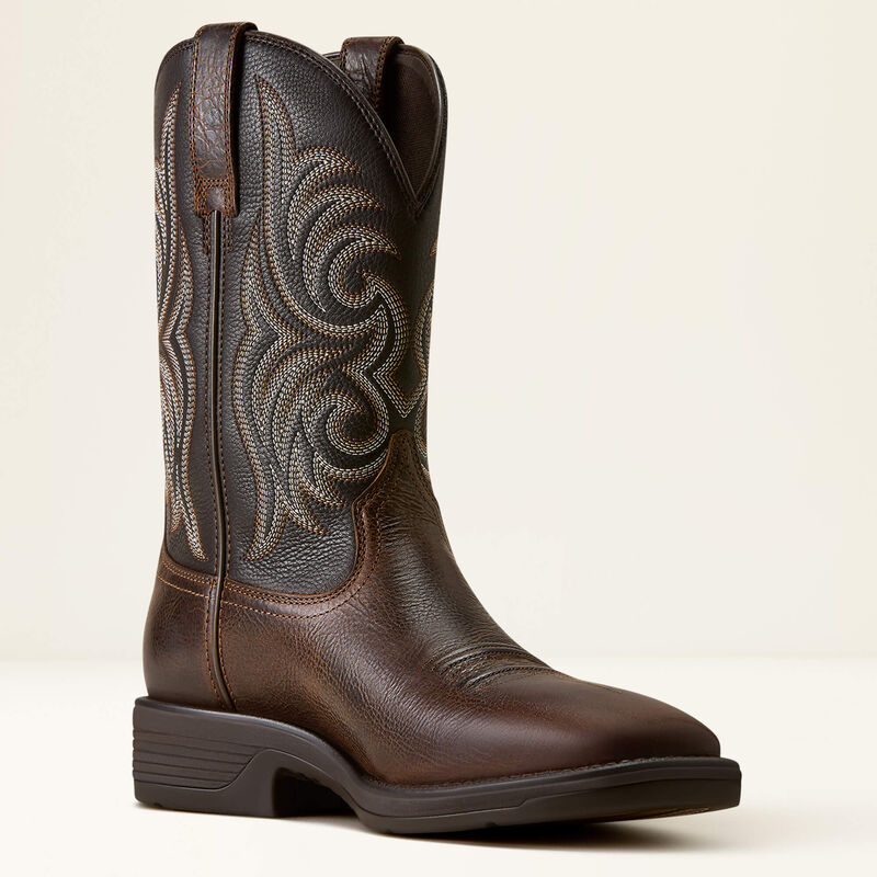 Ariat Ranger Wide Square Toe Cowboy Boot - Wicker / Chocolate Smoke
