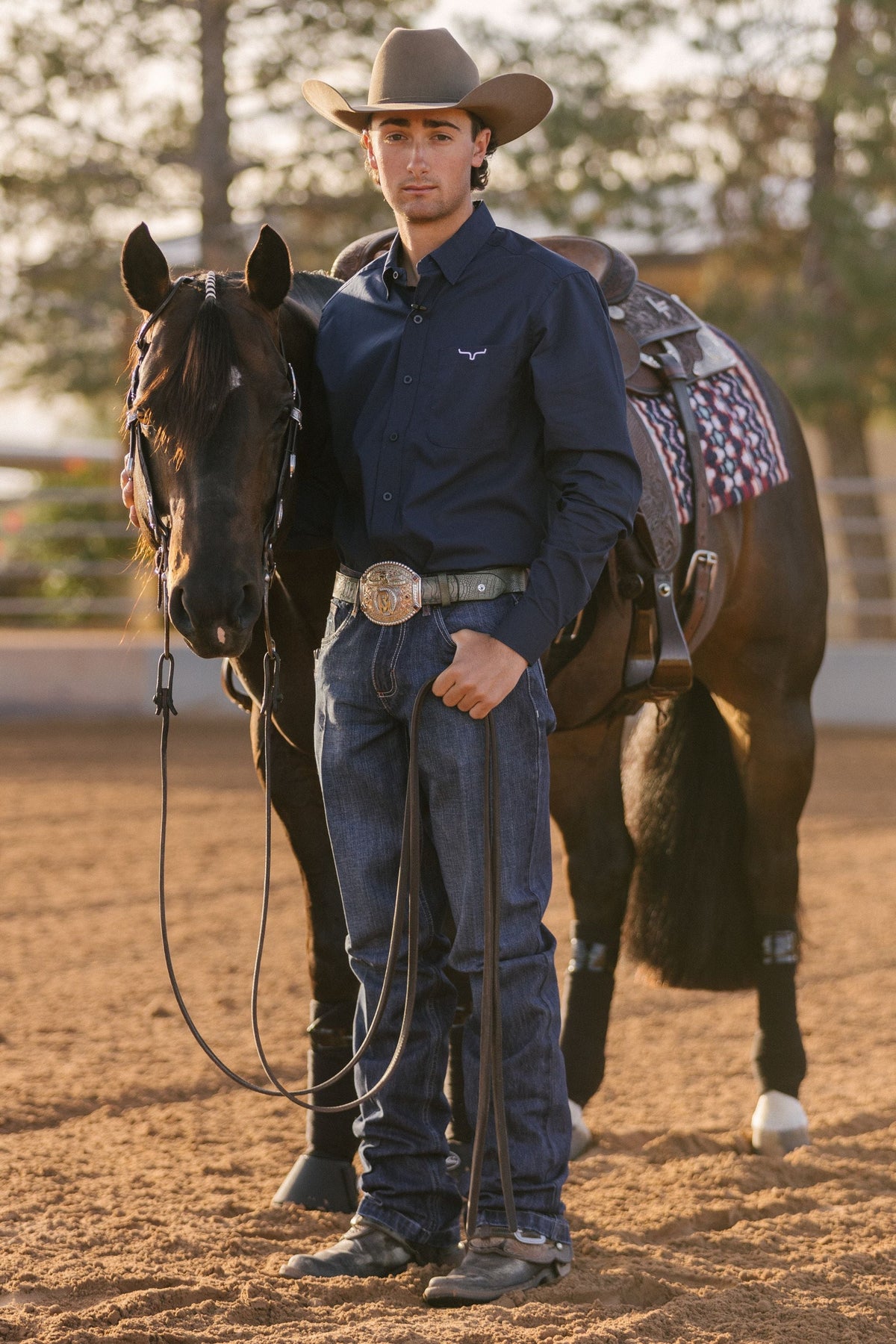 Kimes Ranch KR Team Shirt – Navy