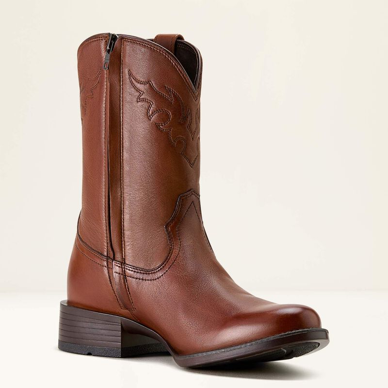 Ariat Sonoro Roper Toe Western Boot - Cinnamon Brown
