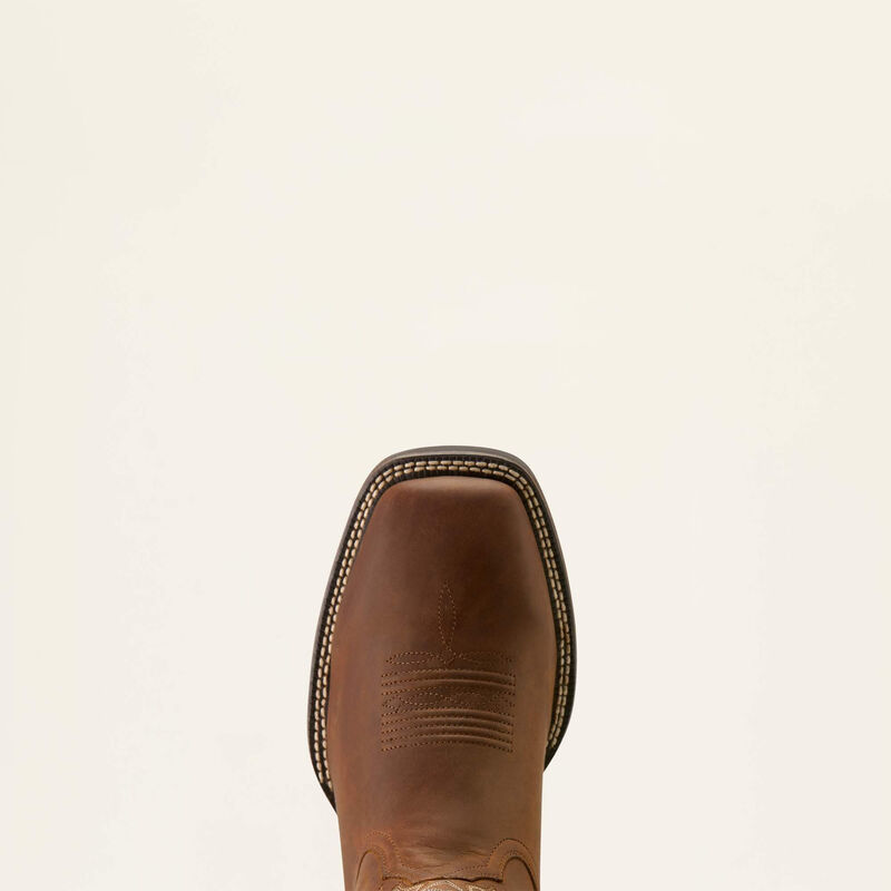 Ariat Western Big Rig Wide Square Toe Cowboy Boot - Distressed Brown