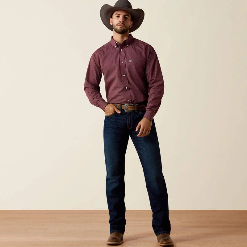 Ariat Men's Wrenly Classic Fit Shirt – Dark Red