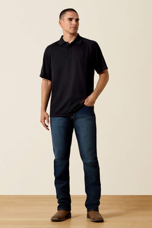 Ariat AC Short Sleeve Polo – Black